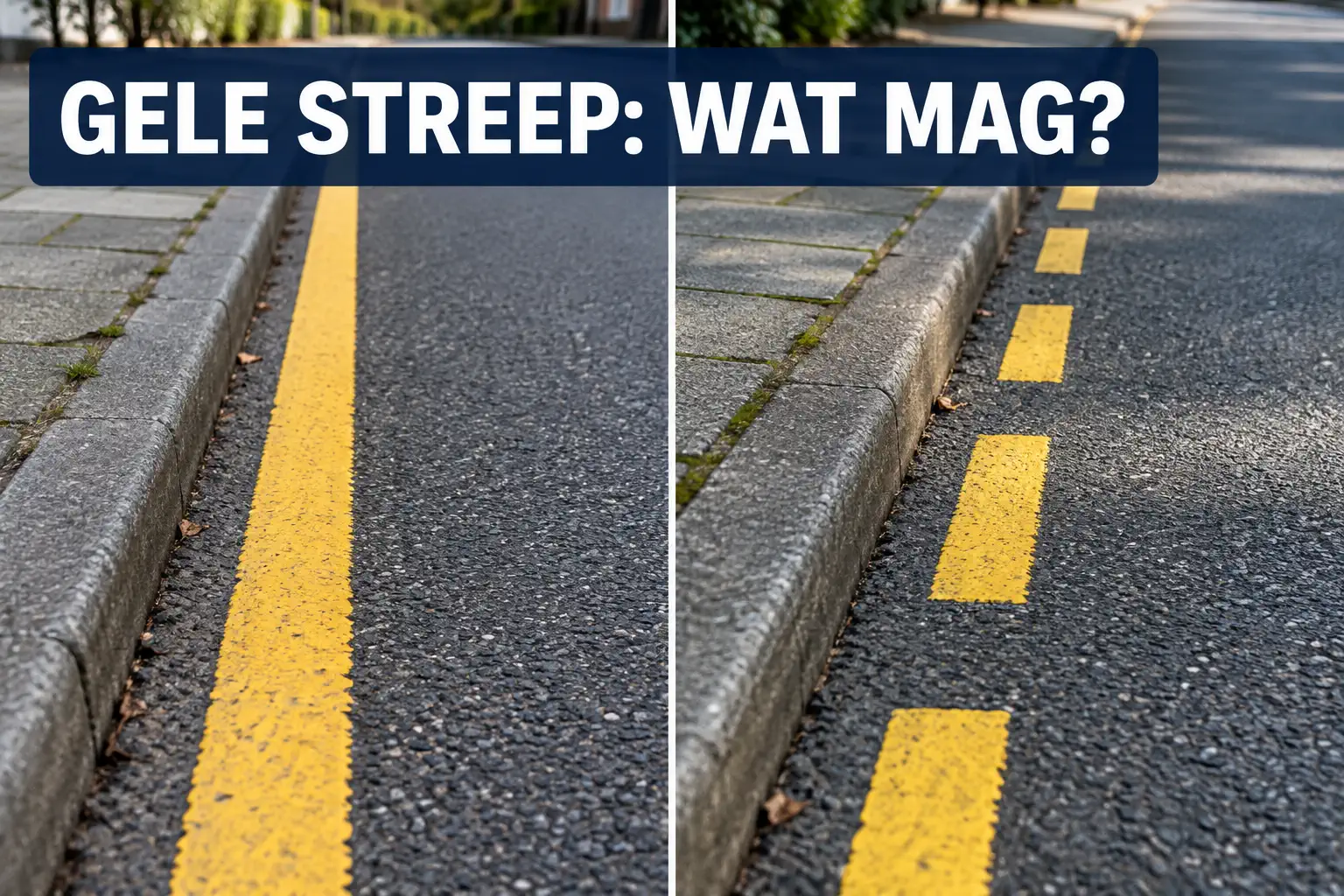 Gele streep: mag je parkeren of stilstaan?
