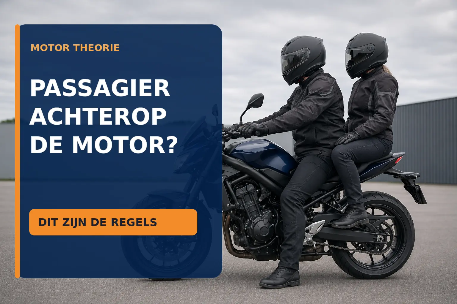 Passagier achterop de motor: dit zijn de regels
