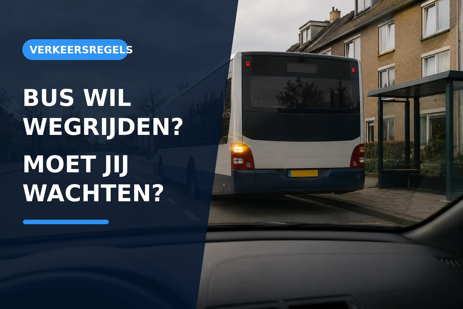 Bus bij een bushalte: wanneer moet je hem voor laten gaan?