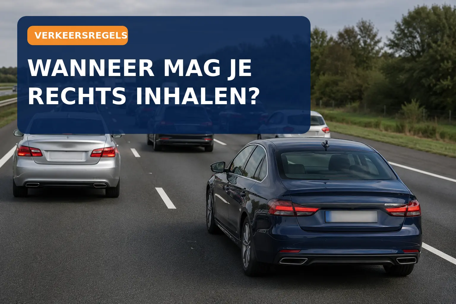 Wanneer mag je rechts inhalen? Alle wettelijke uitzonderingen